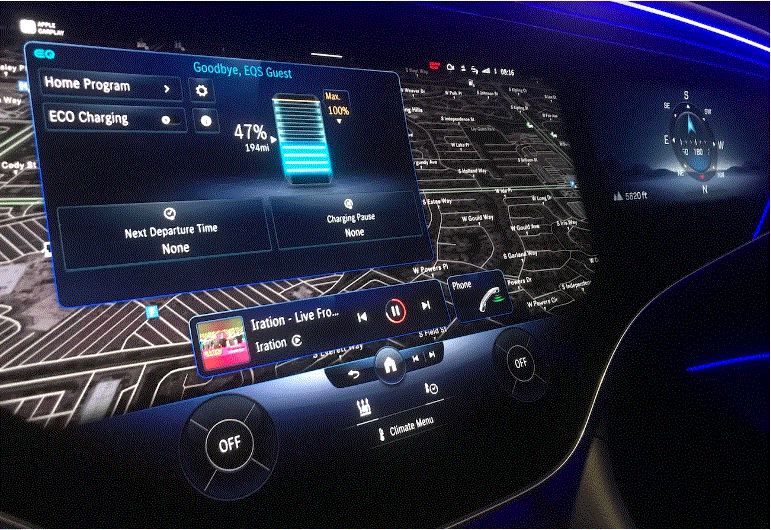 Siêu màn hình Mercedes-Benz – 2022 Mercedes-Benz EQS. Ảnh: Motorbiscuit.