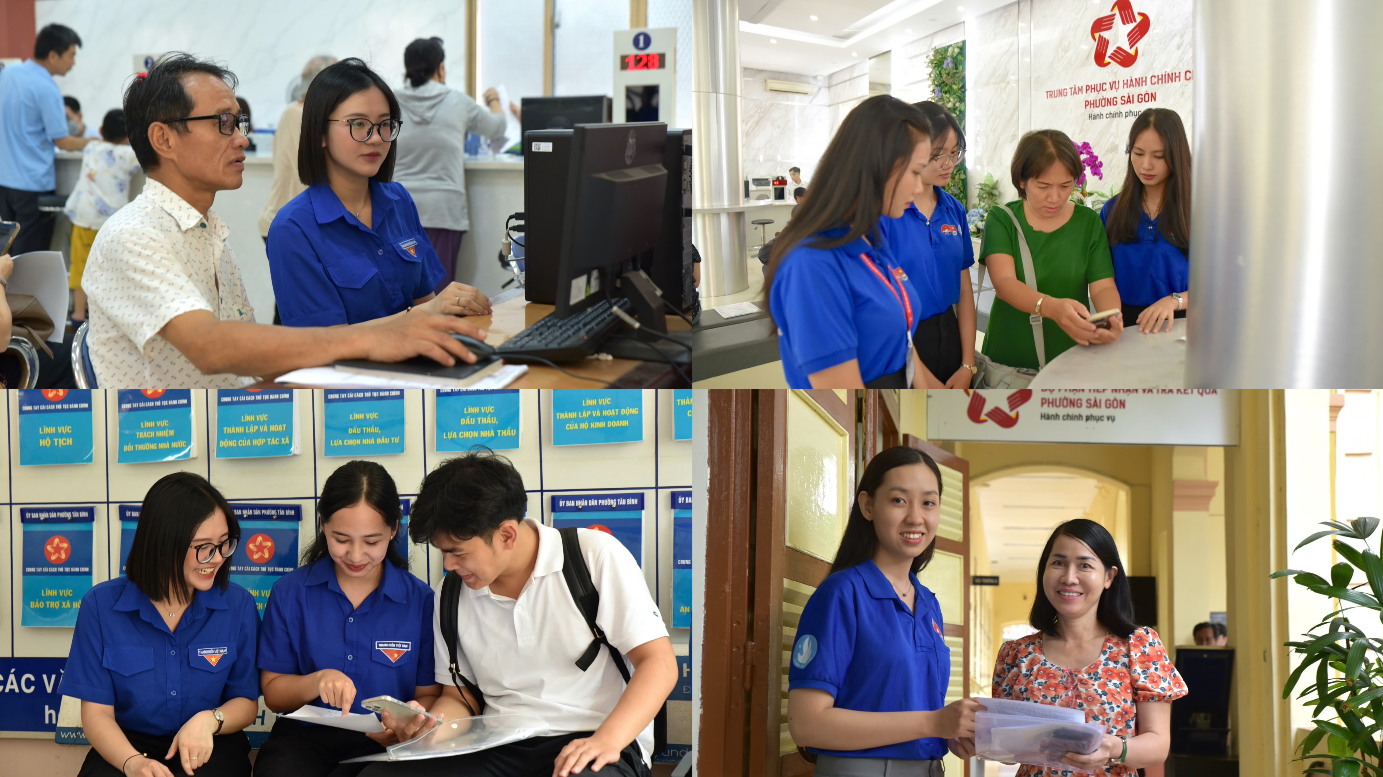 Áo xanh TP.HCM tiếp sức tại trung tâm phục vụ hành chính công