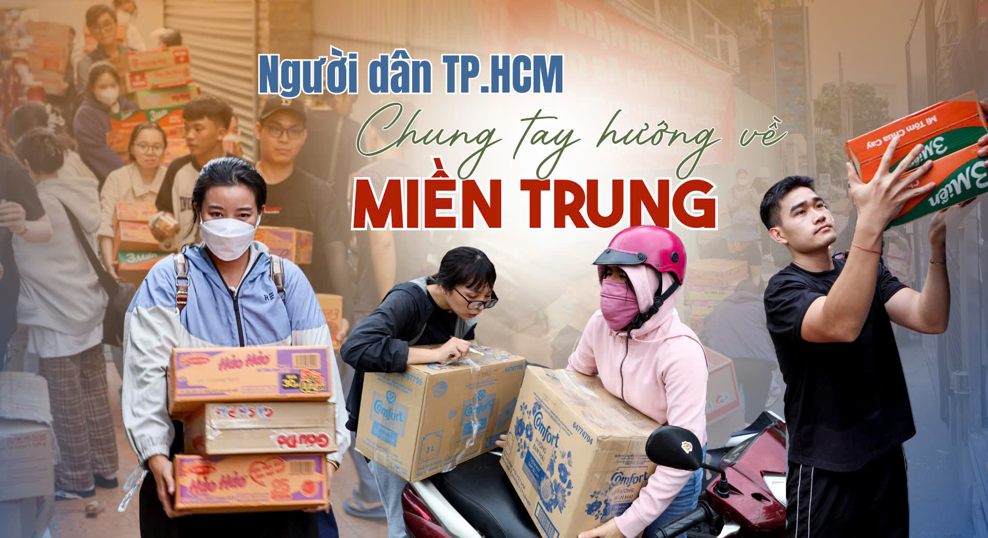 Hàng ngàn người dân TP.HCM gửi hàng cứu trợ: "Khi đồng bào gặp nạn không ai đứng ngoài cuộc"