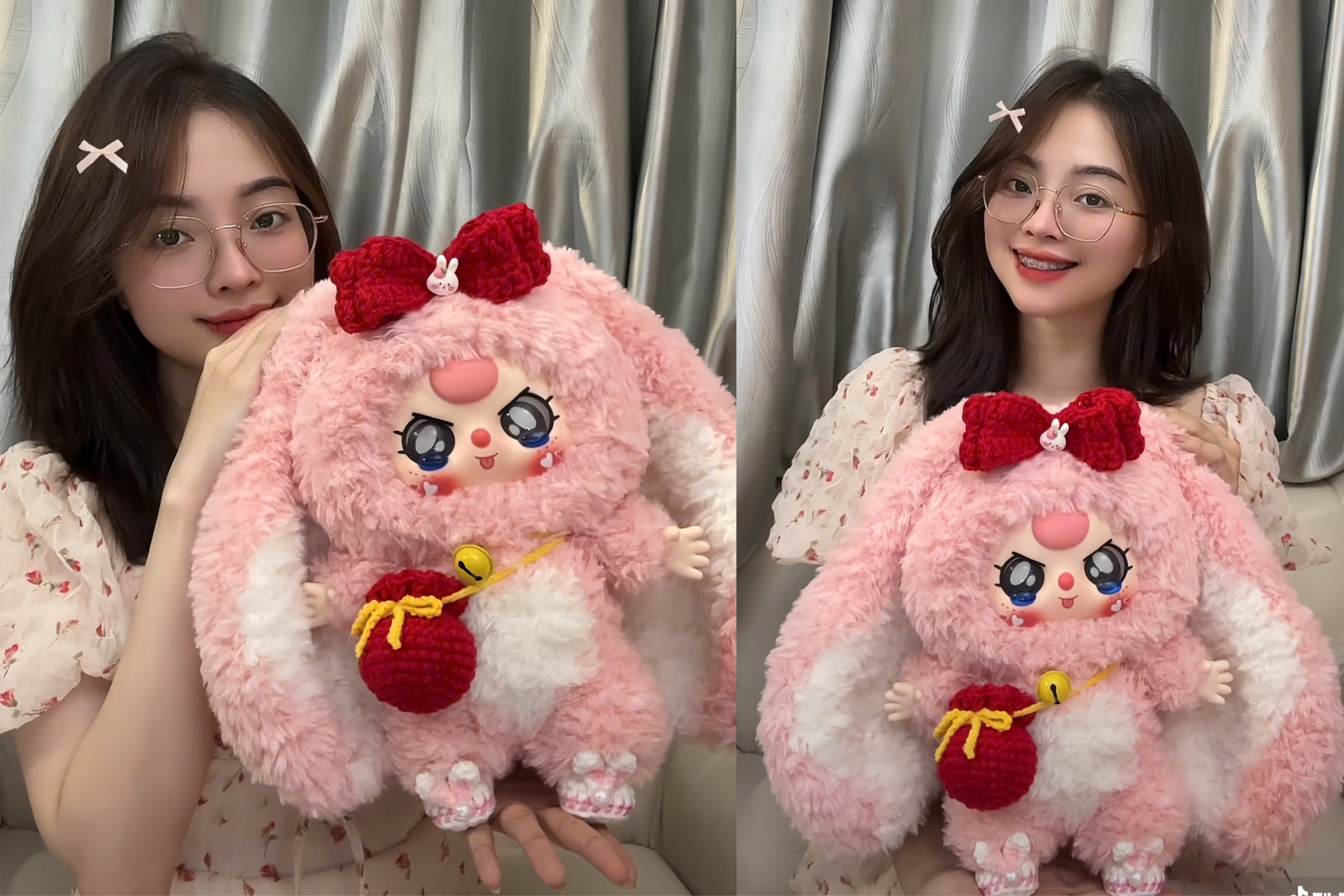 Độc đáo hàng trăm búp bê Baby Three móc len khiến nhiều người trầm trồ