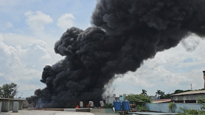 Công an nghi vấn có người đốt cỏ gây cháy bãi pallet hàng ngàn mét ở Bình Chánh