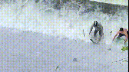 Clip: Hàng trăm con cá tràn khỏi hồ chứa, người dân 'liều mình' lao ra bắt