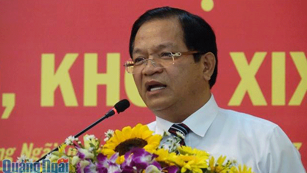 Ông Lê Viết Chữ, Bí thư tỉnh ủy Quảng Ngãi. 