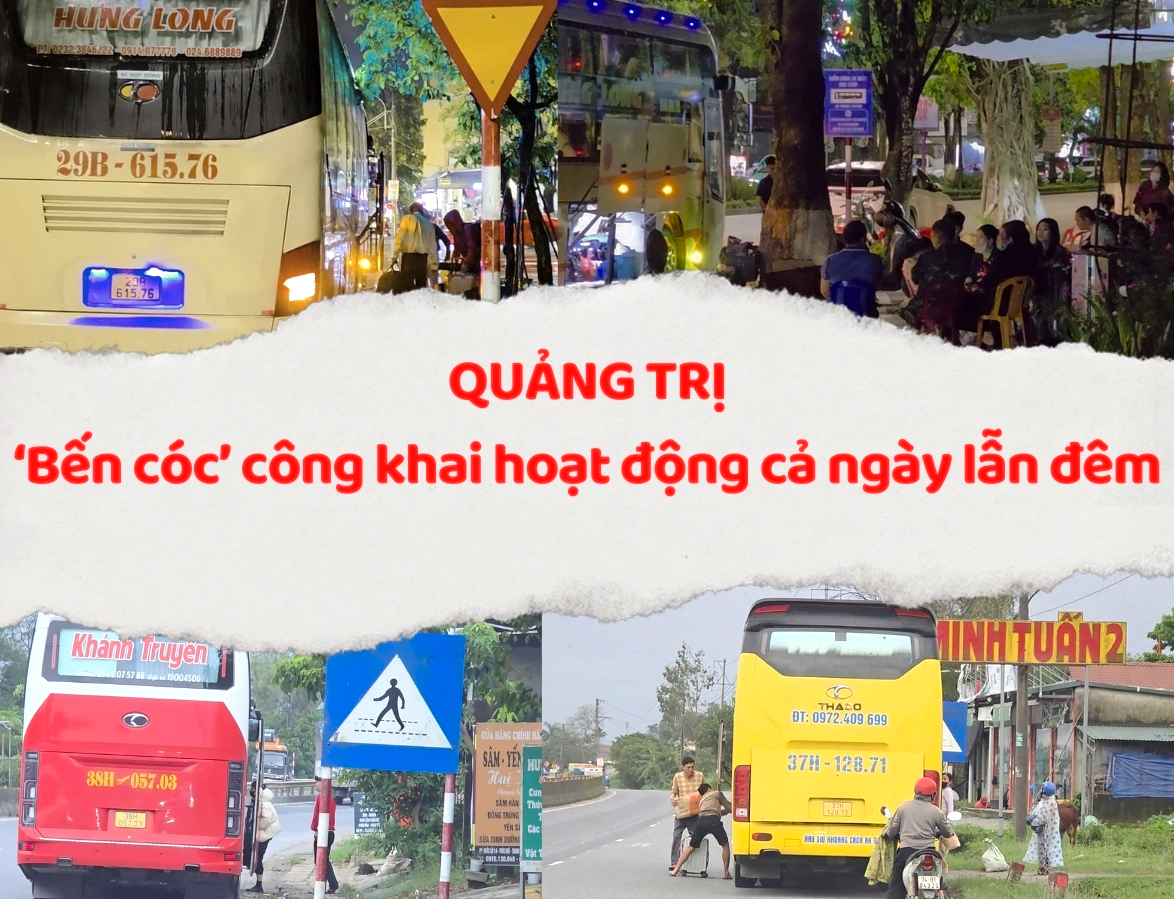 'Bến cóc' công khai đón trả khách, hoạt động bát nháo ở Quảng Trị