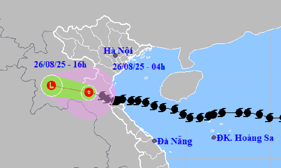 Bão số 5 suy yếu thành áp thấp nhiệt đới, Thanh Hóa, Quảng Trị có mưa rất to
