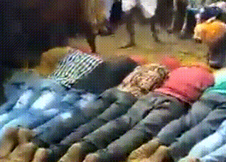 Nằm cho đàn trâu bò chà đạp để nhận phước lành