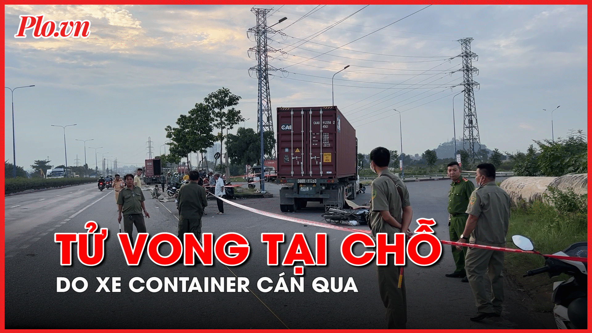 Xe container ôm cua cán chết người đàn ông đi xe máy