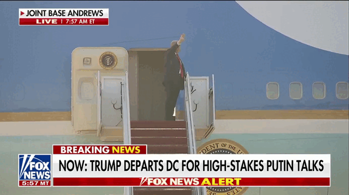 VIDEO: Ông Trump khởi hành đến Alaska, dự thượng đỉnh với ông Putin