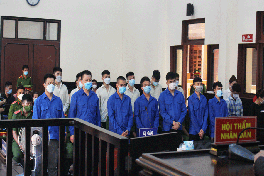 Các bị cáo tại tòa