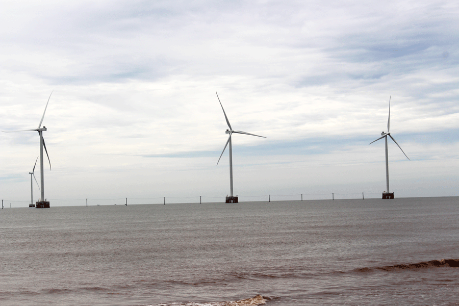 Các tuabin điện gió của nhà máy điện gió số 5