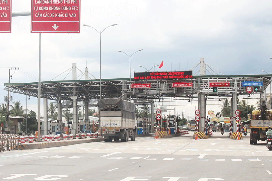 Dự án BOT Cai Lậy bắt đầu thu phí thử nghiệm trên QL1
