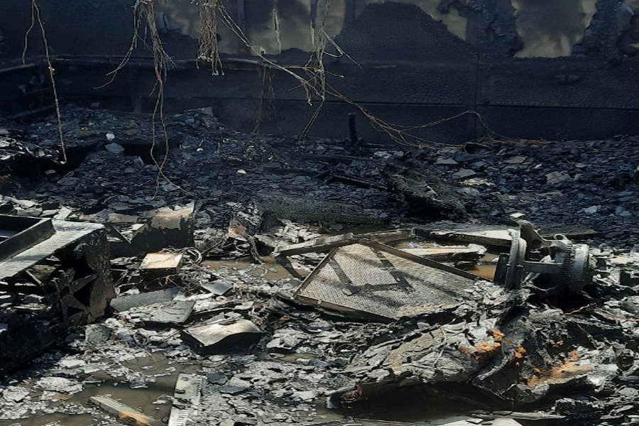 Một góc hiện trường vụ cháy. Ảnh: PV