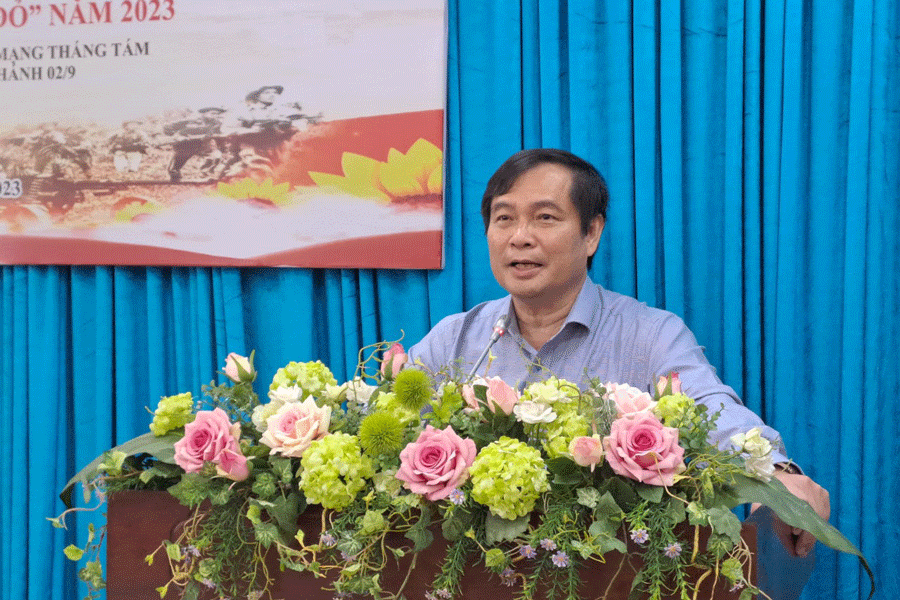 Ông Phan Xuân Thủy, Phó Trưởng Ban Tuyên giáo Trung ương phát biểu tại buổi trao nhà. Ảnh: ĐÔNG HÀ Ông Phan Xuân Thủy, Phó Trưởng Ban Tuyên giáo Trung ương phát biểu tại buổi trao nhà. Ảnh: ĐÔNG HÀ