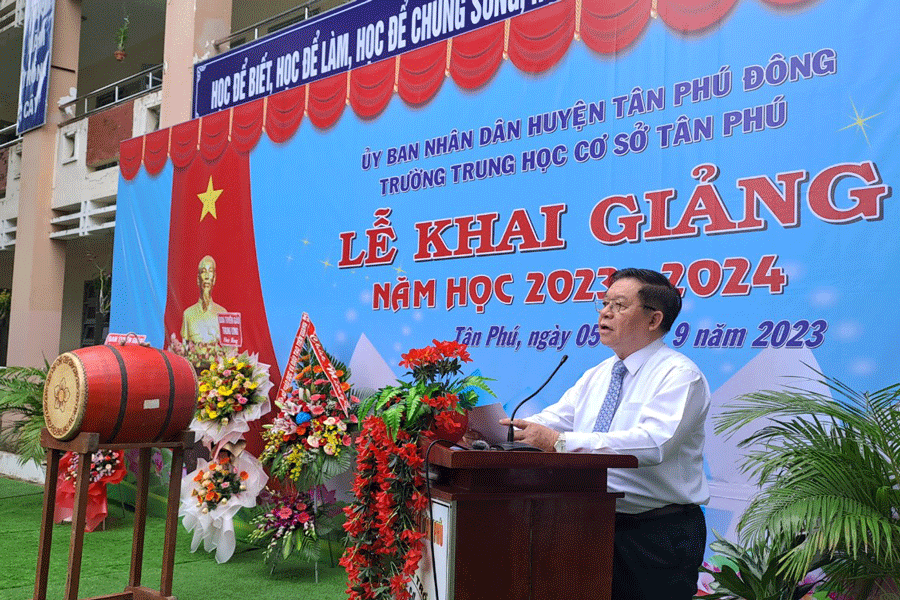 Trưởng Ban Tuyên giáo Trung ương Nguyễn Trọng Nghĩa phát biểu tại lễ khai giảng. Ảnh: ĐÔNG HÀ Trưởng Ban Tuyên giáo Trung ương Nguyễn Trọng Nghĩa phát biểu tại lễ khai giảng. Ảnh: ĐÔNG HÀ