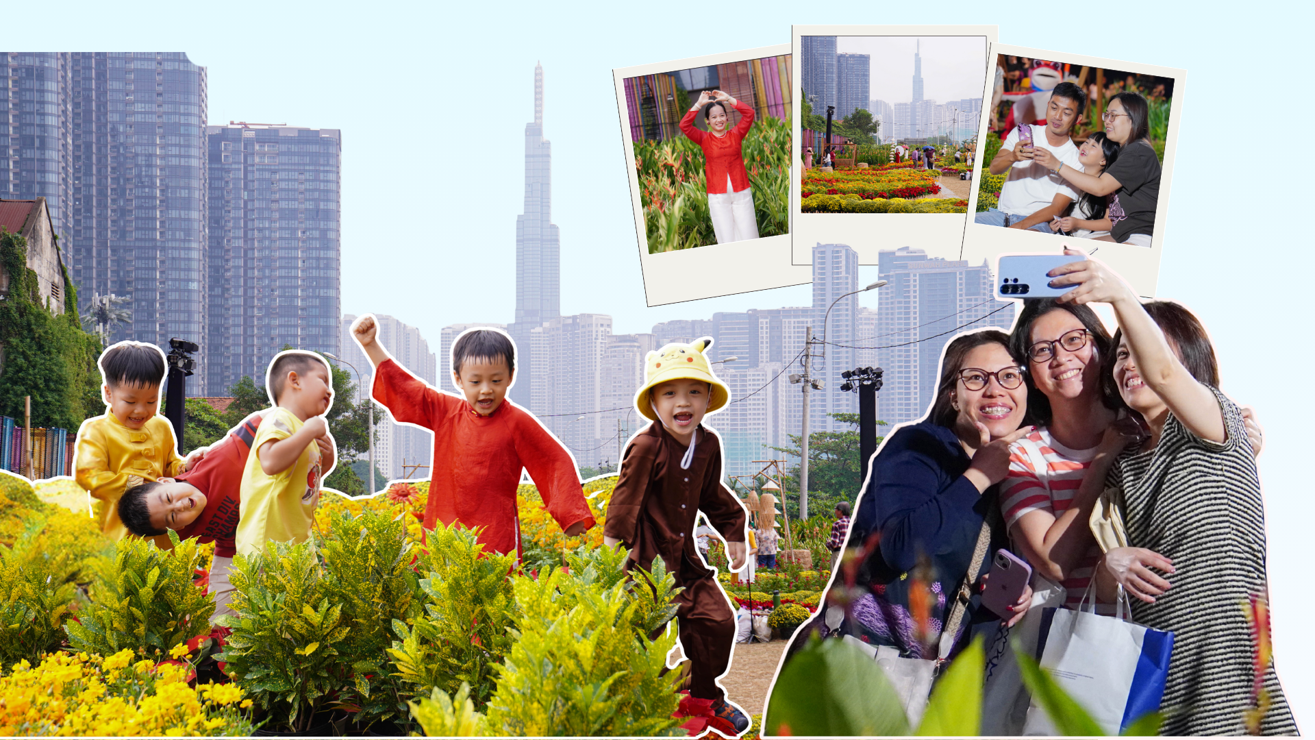 Ga Ba Son có vườn hoa xuân 'xịn sò', giới trẻ ùn ùn check-in