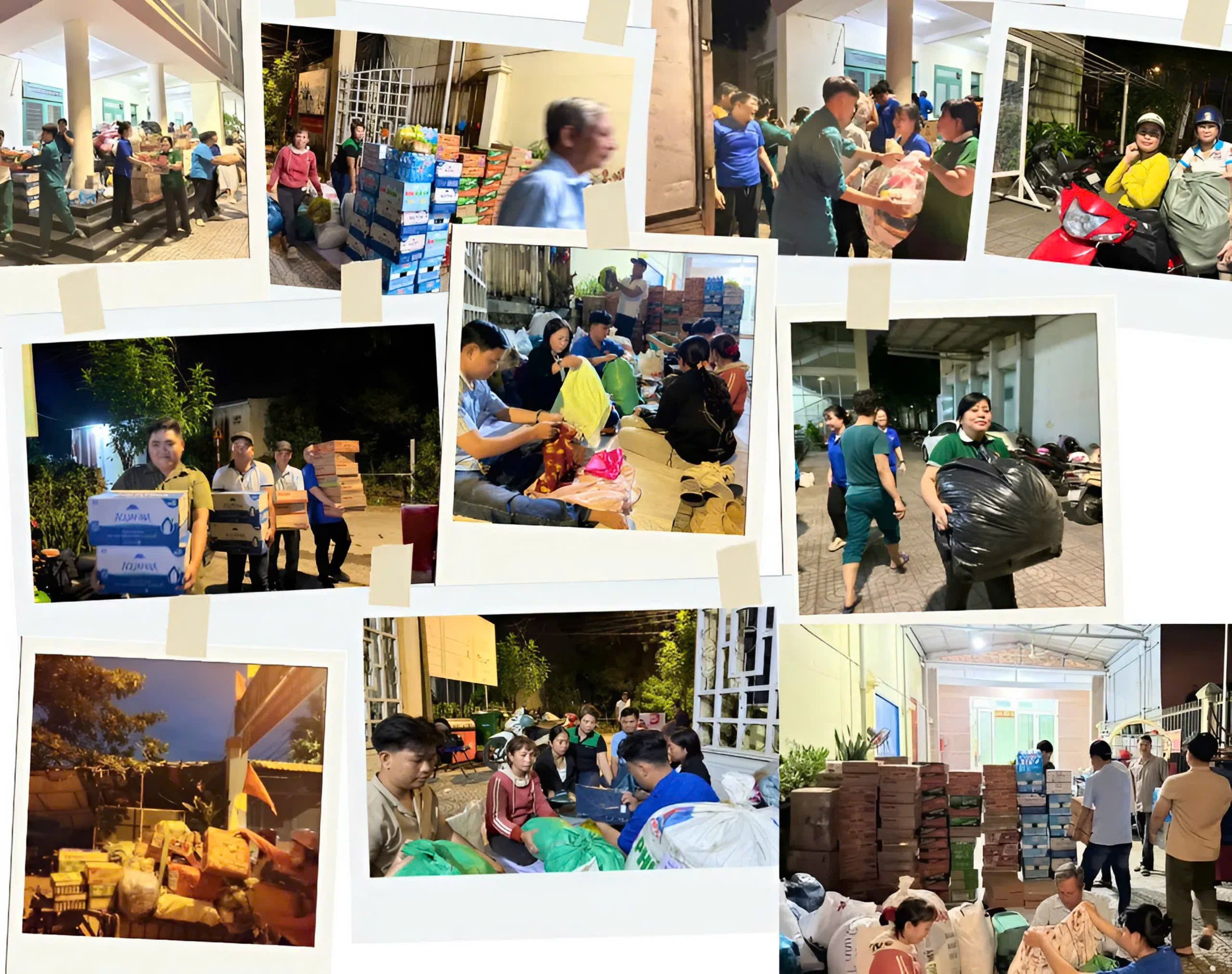 TP.HCM: Xuyên đêm gom quà cứu trợ miền Trung