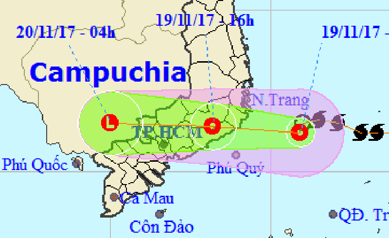 Bão 14 thành áp thấp khi cách bờ biển 200km