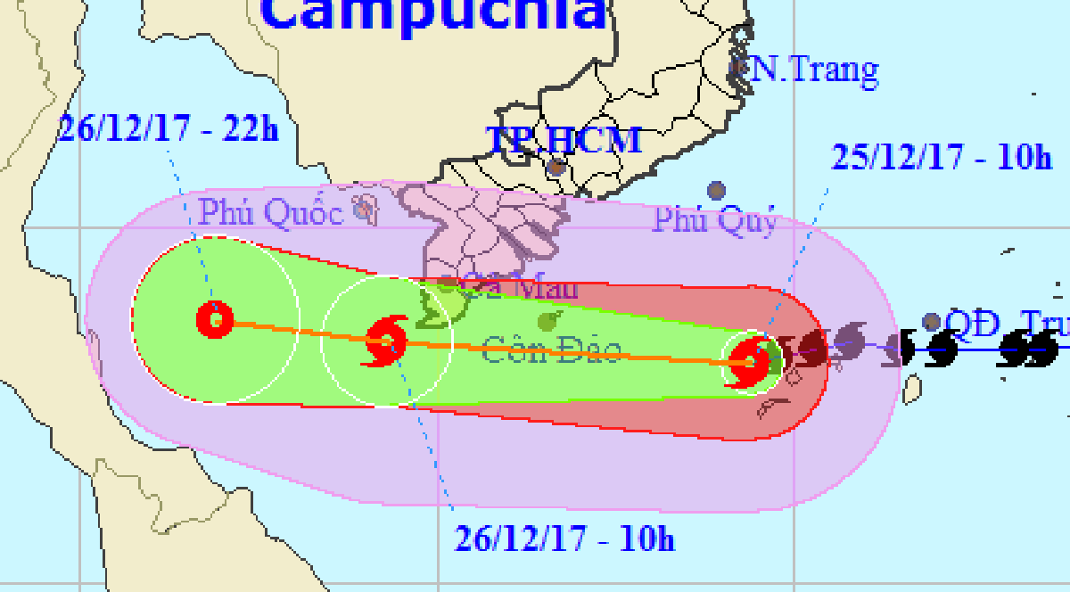 Thông tin mới nhất về cơn bão số 16