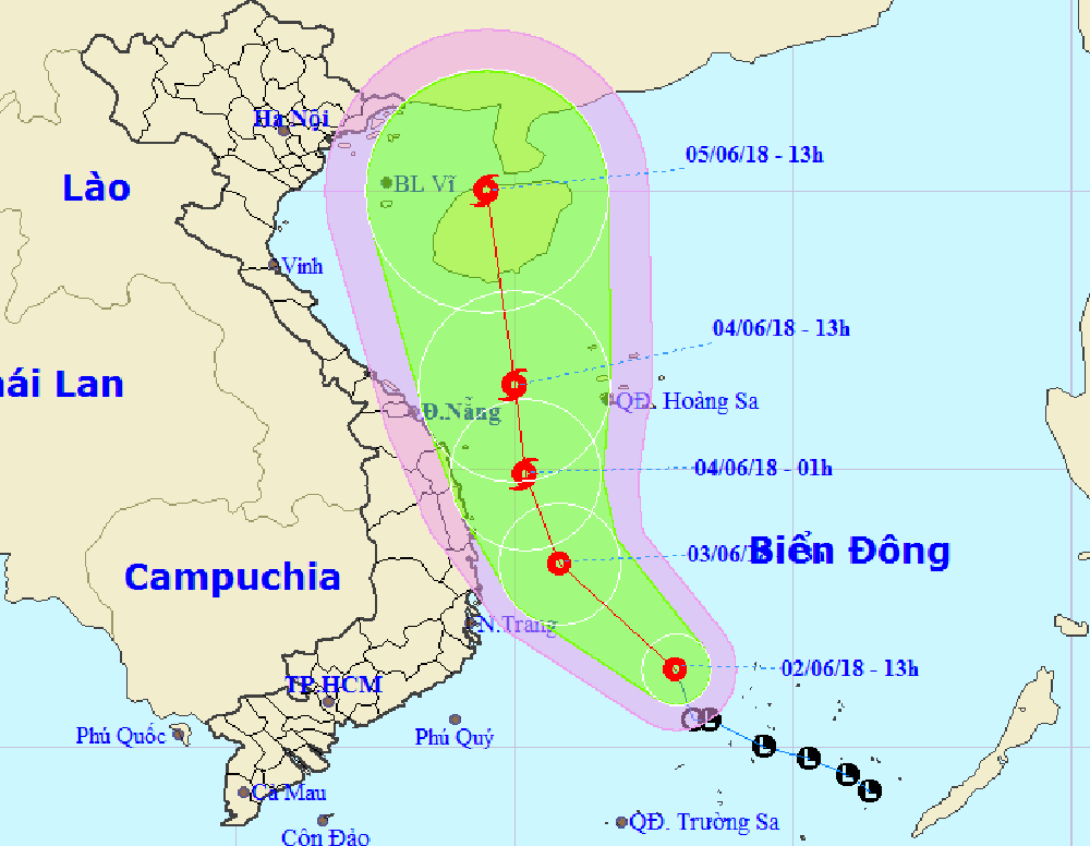 Áp thấp đang mạnh lên thành bão trên biển Đông