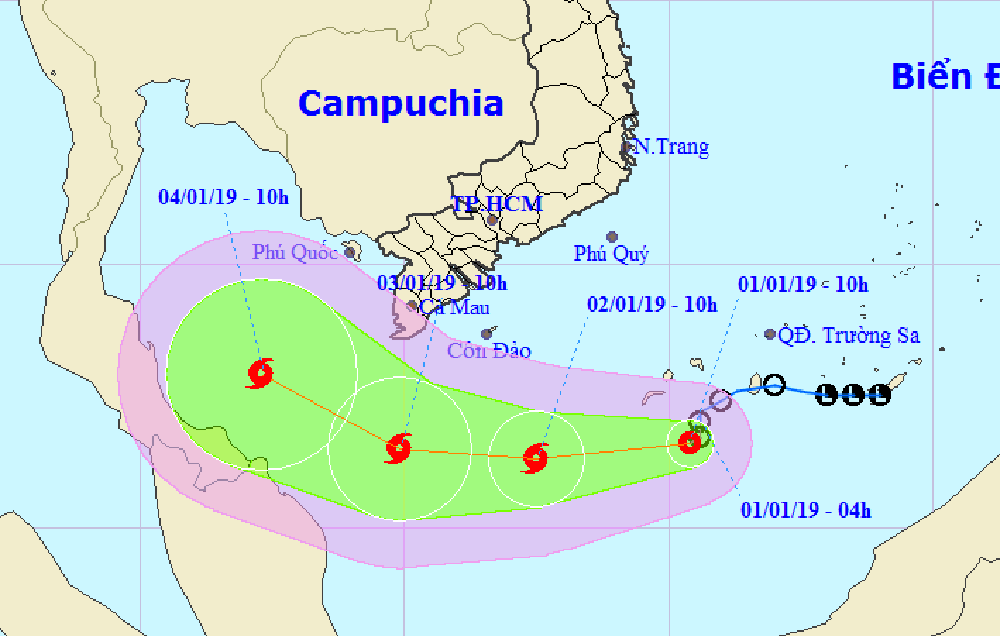 Áp thấp mạnh lên thành bão đe đọa từ Quảng Ngãi đến Cà Mau