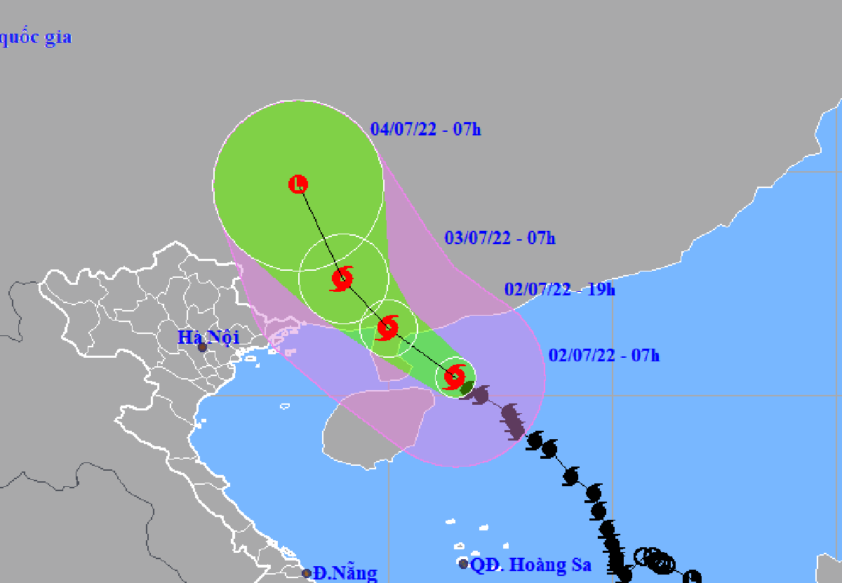 Bão số 1 chỉ còn cách Quảng Ninh 410 km, giật cấp 15