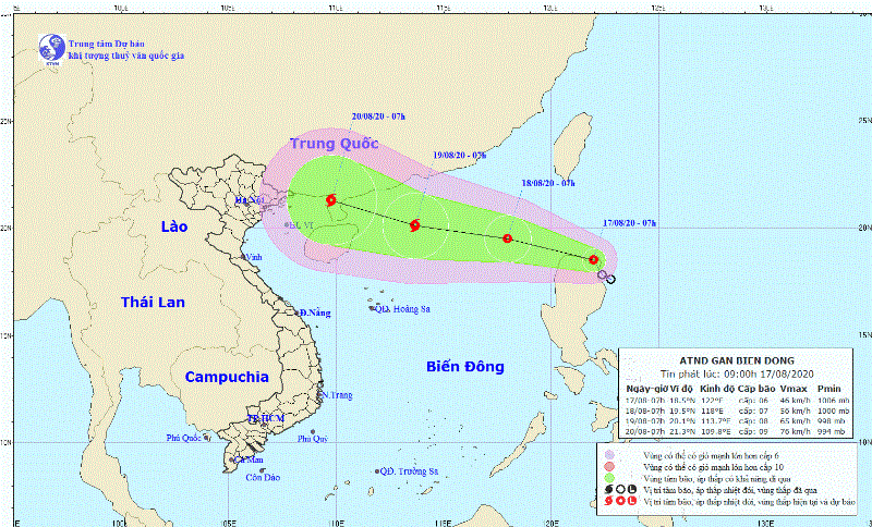 Áp thấp nhiệt đới đang đi vào biển Đông, mưa to khắp miền Bắc