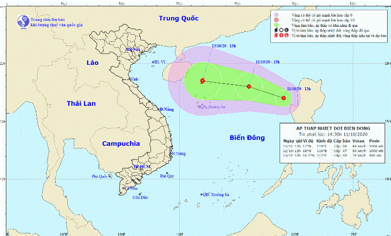 Bão số 6 vừa tan, Biển Đông lại có áp thấp nhiệt đới mới