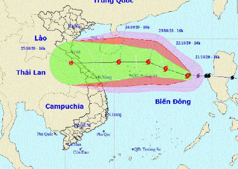 Bão số 8 đang mạnh lên, tiến gần quần đảo Hoàng Sa