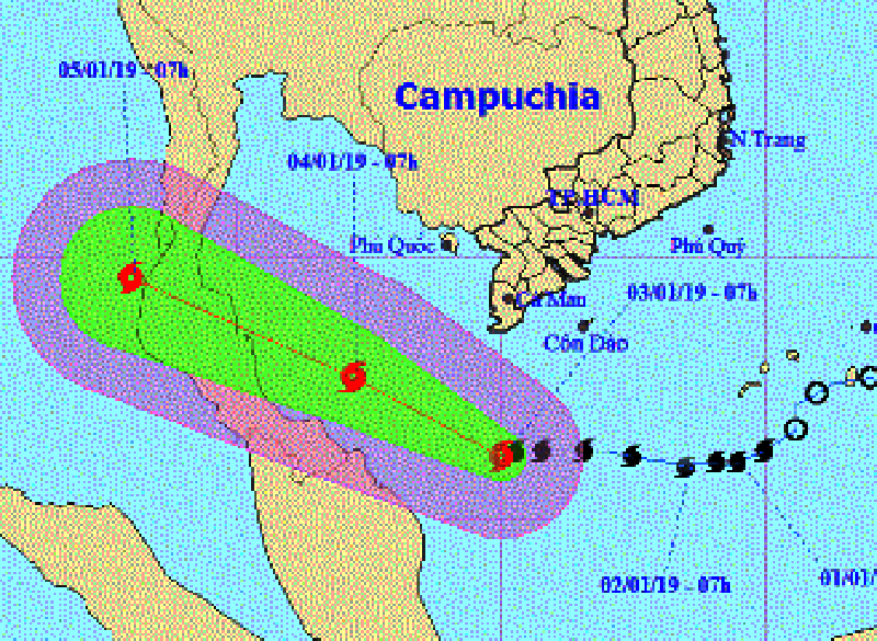 Bão số 1 yếu dần, Nam Bộ sẽ có lốc xoáy, gió giật mạnh