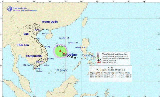 Trong 24g tới, áp thấp nhiệt đới di chuyển theo hướng Tây Tây Bắc