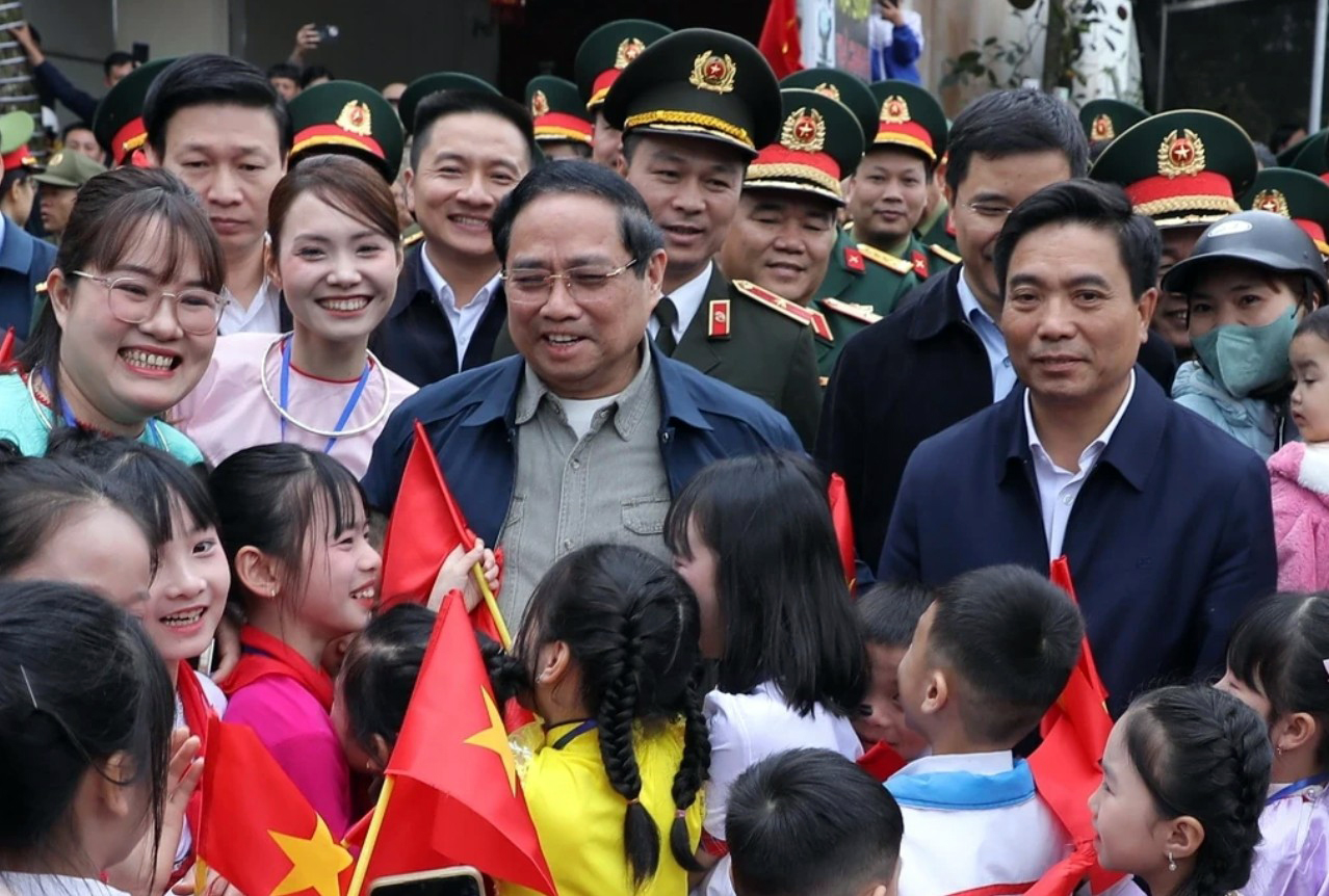 Thủ tướng Phạm Minh Chính dự lễ khởi công Trường liên cấp Cẩm Thạch