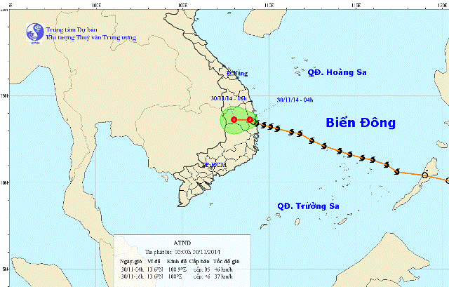 Bão số 4 đã suy yếu thành áp thấp ảnh 1