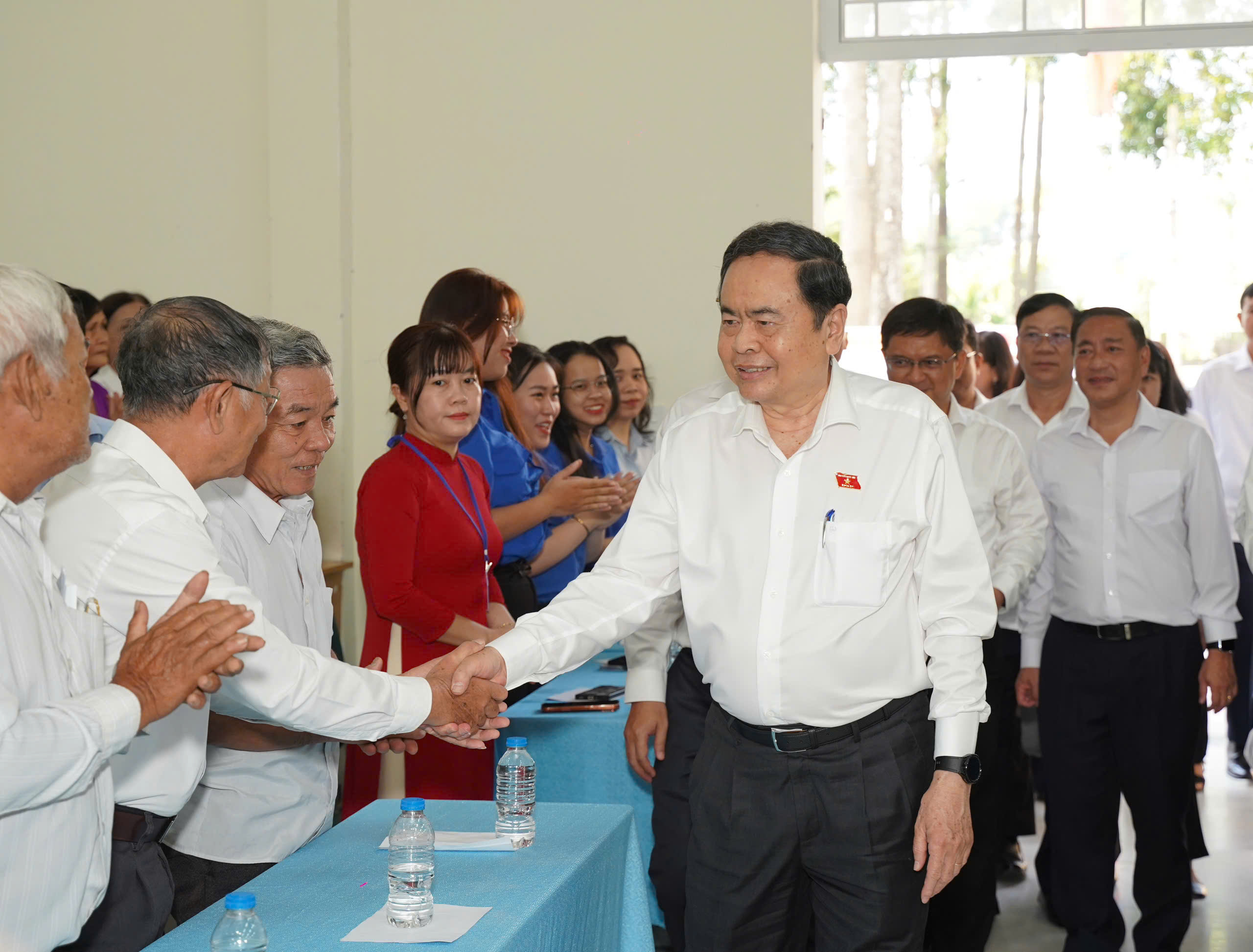 Chùm ảnh: Chủ tịch Quốc hội Trần Thanh Mẫn tiếp xúc cử tri tại TP.HCM trước thềm bầu cử