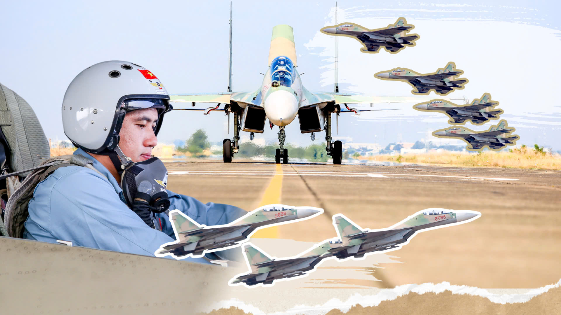 Chiêm ngưỡng màn trình diễn của dàn máy bay tiêm kích chuẩn bị cho lễ kỷ niệm 30-4