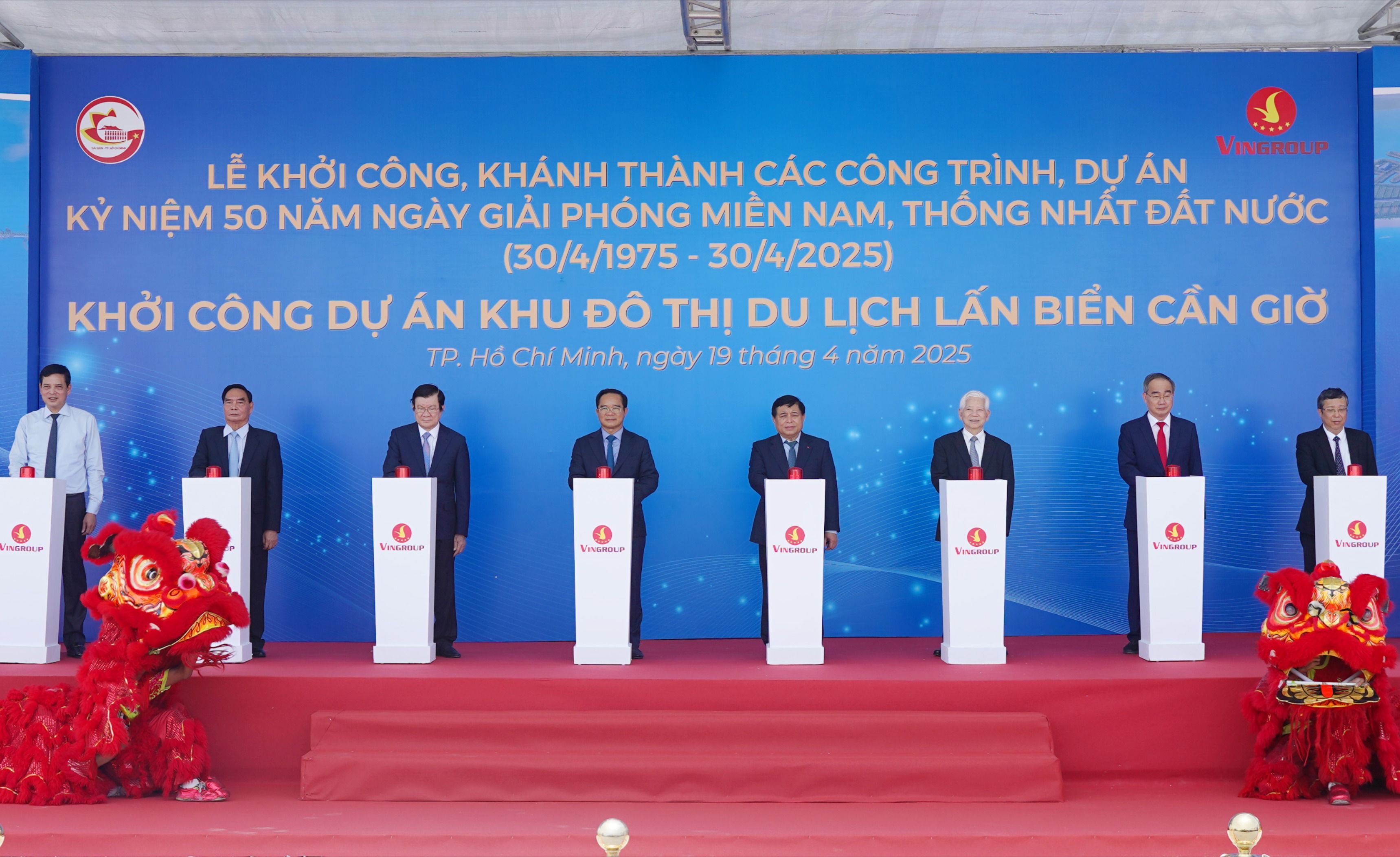 Chùm ảnh: Phó Thủ tướng Nguyễn Chí Dũng dự khởi công khu đô thị du lịch lấn biển Cần Giờ