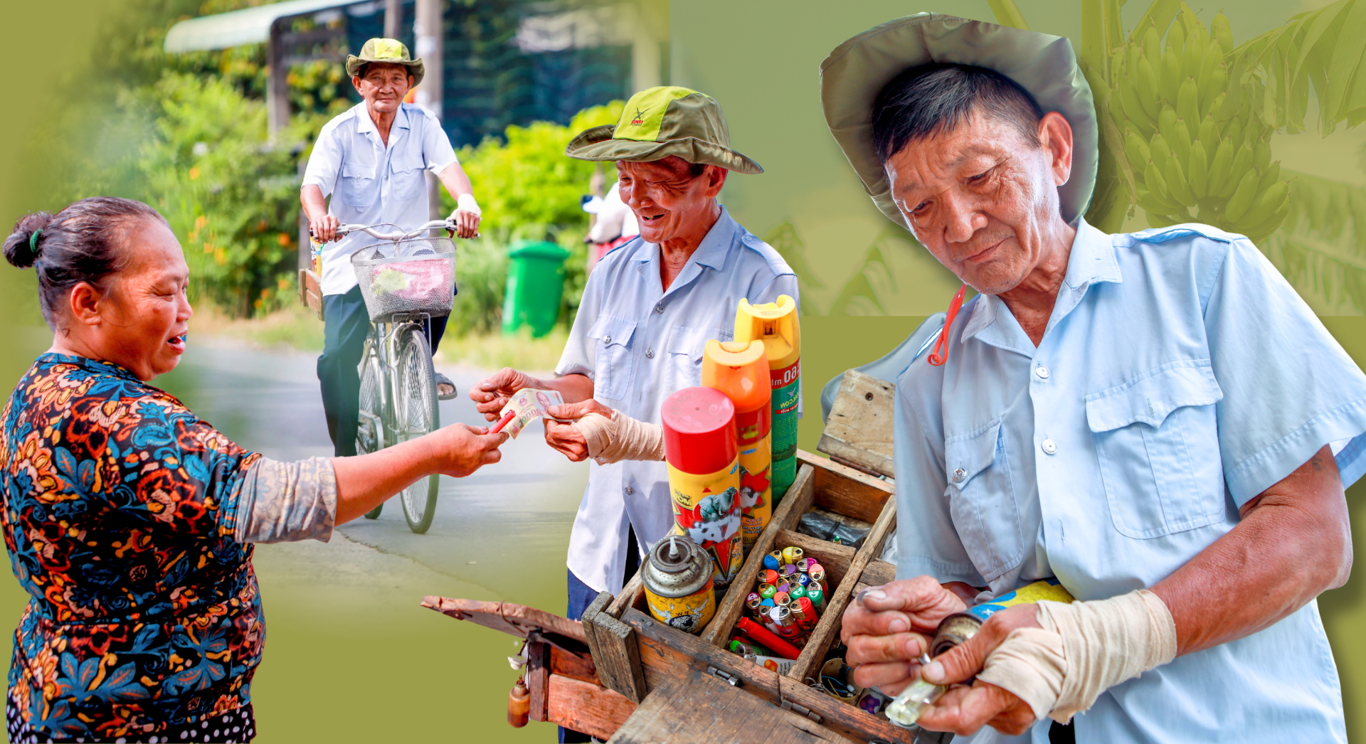 Người đàn ông 30 năm đạp xe ‘Ai bơm quẹt gas đây!’