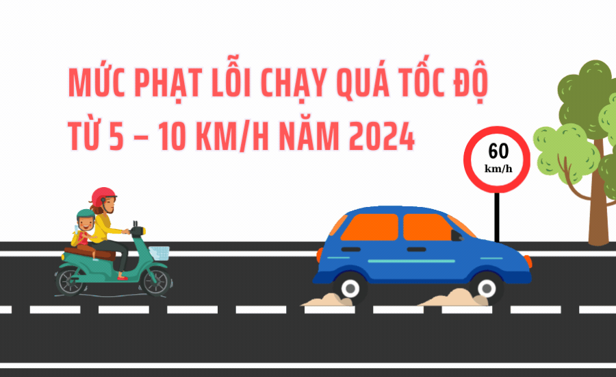 Mức phạt lỗi chạy quá tốc độ từ 5 – 10 km/h năm 2024