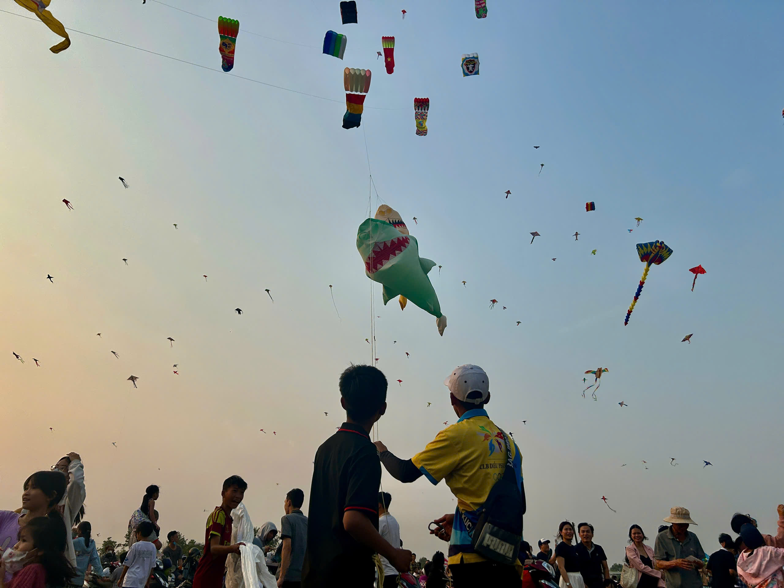 Cận cảnh 100 cánh diều khổng lồ khoe sắc ở Hóc Môn 