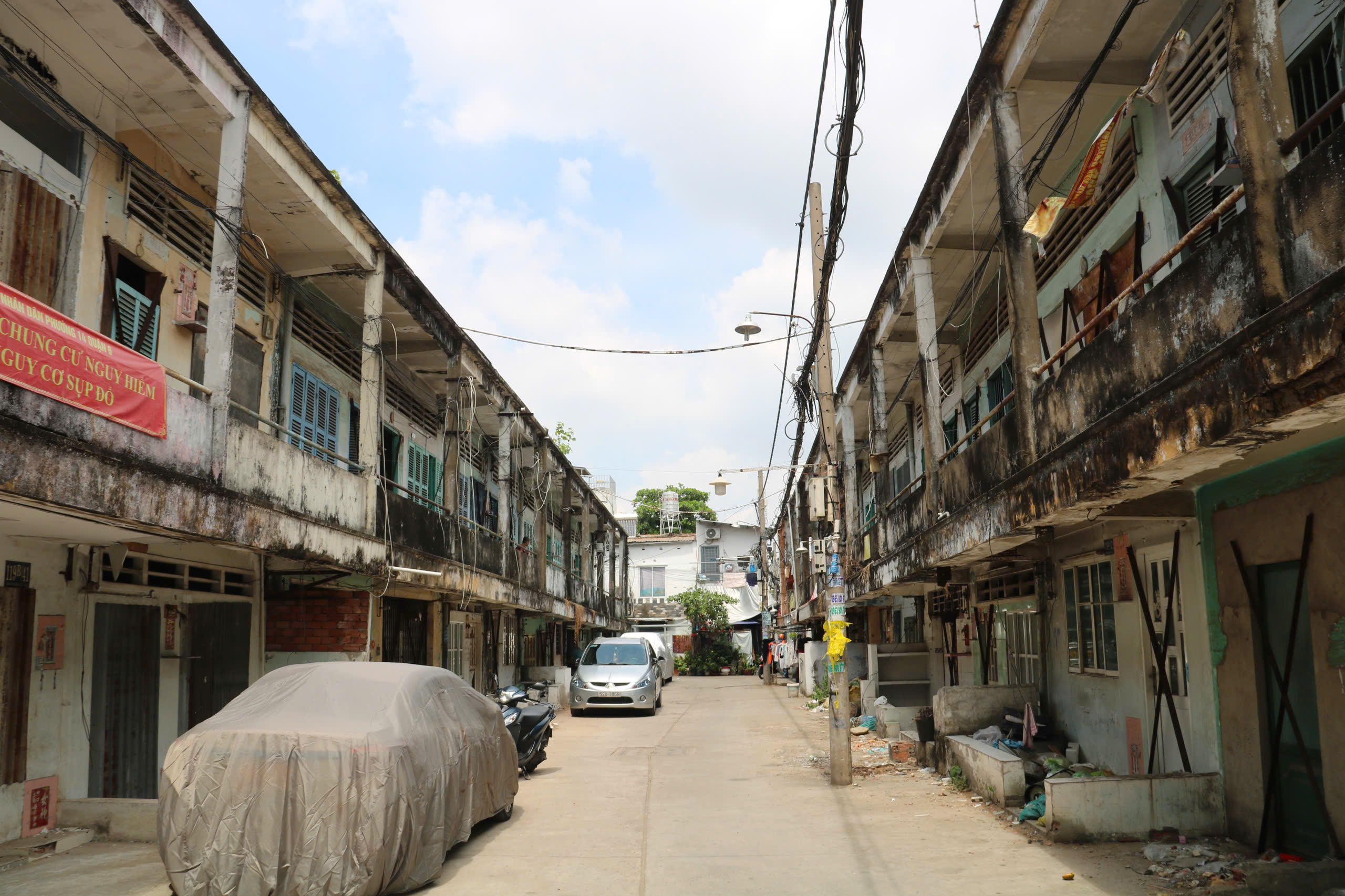 Cận cảnh chung cư 119B Tân Hòa Đông sắp được phá dỡ để xây trường học