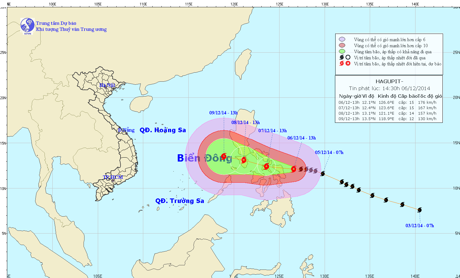 Bão Hagupit có diễn biến rất phức tạp
