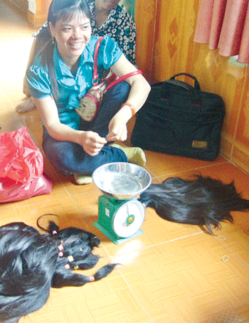 Mỗi cân tóc dài có giá 3-4 triệu đồng.