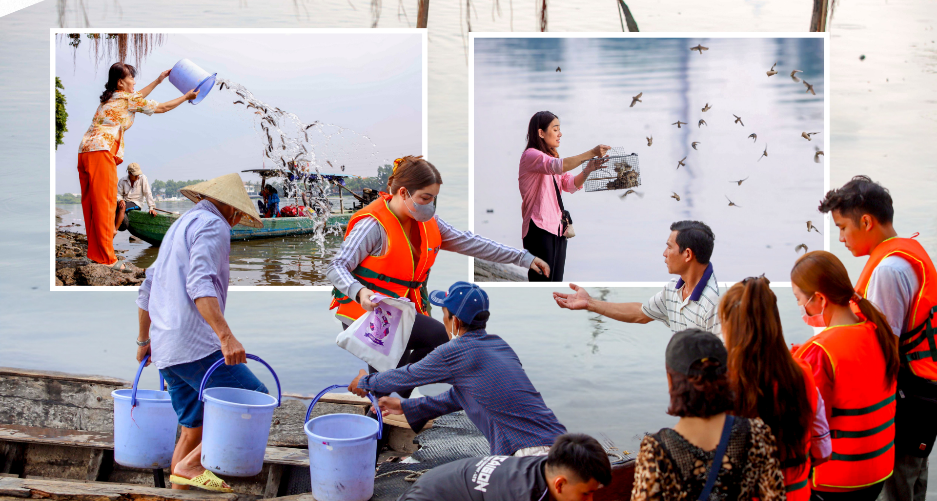 Đông nghẹt người viếng chùa, phóng sinh Rằm tháng Giêng