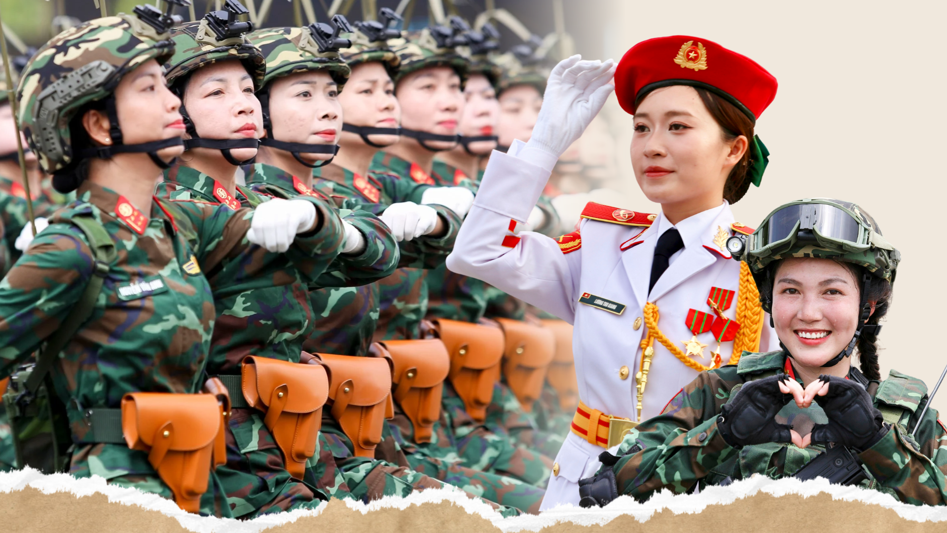 Ngắm những 'bóng hồng' tổng hợp luyện diễu binh 30-4