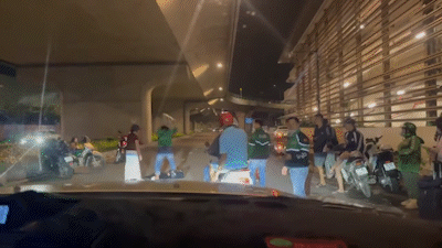 Xác minh clip người mặc áo xe ôm công nghệ đuổi phụ nữ, phá đồ đạc tại ga T3