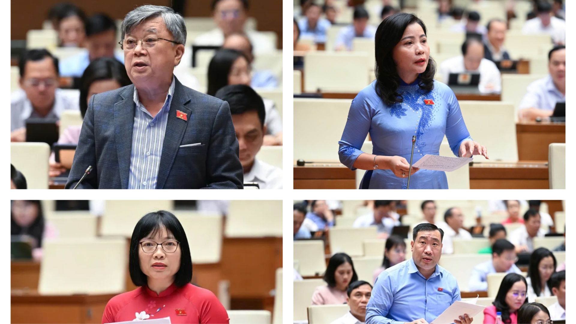 Đại biểu Nguyễn Thị Việt Nga thảo luận về đề xuất bỏ án tử hình với tám tội danh.