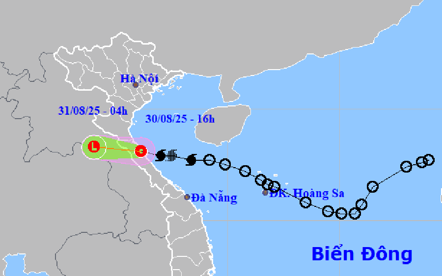 Bão số 6 suy yếu thành áp thấp nhiệt đới, Thanh Hóa và Hà Tĩnh sẽ có mưa rất to