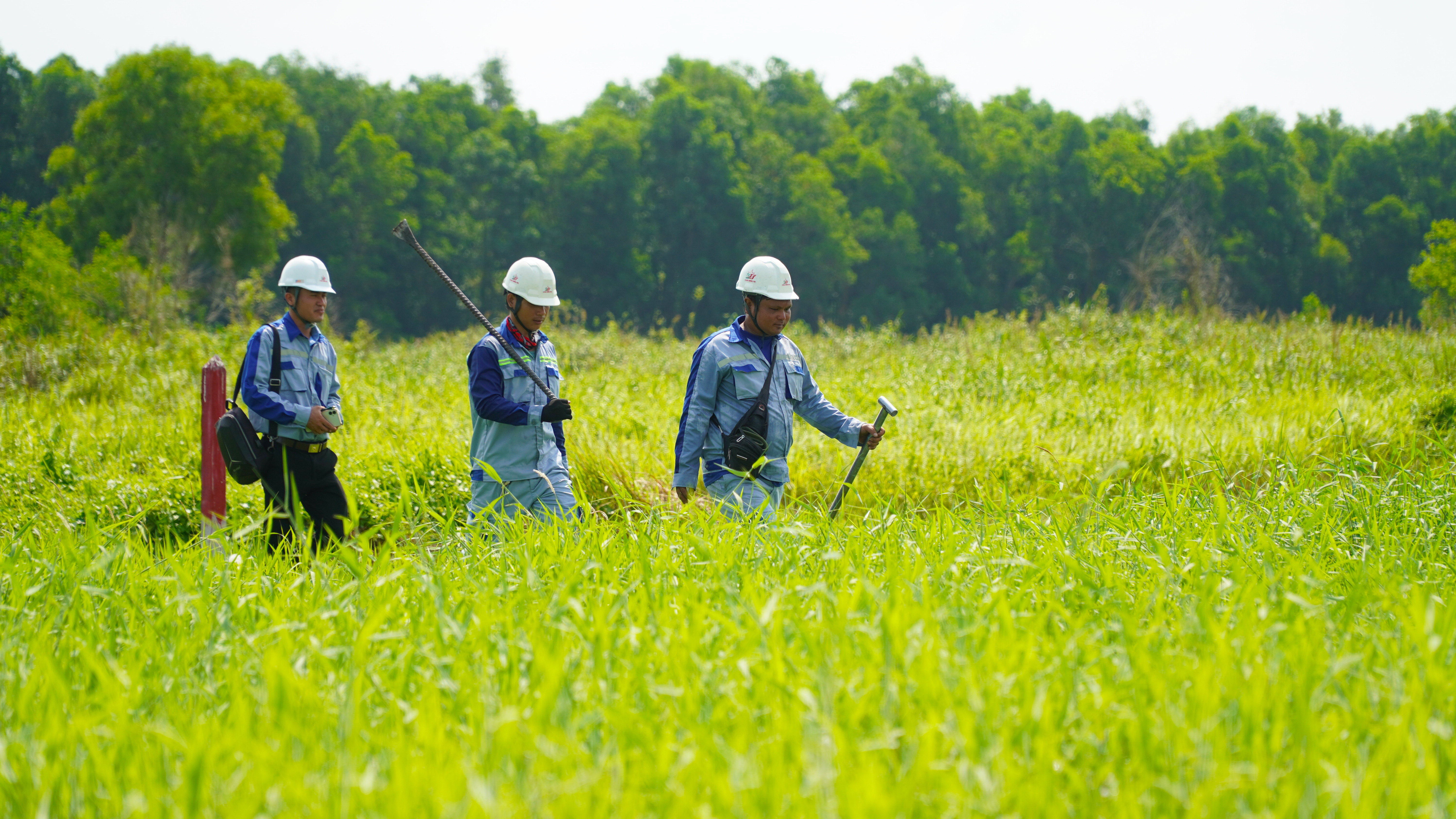 Vượt suối, băng rừng cắm mốc cao tốc TP.HCM - Mộc Bài
