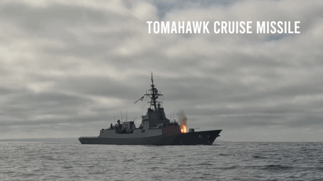 Video: Tàu chiến Úc lần đầu tiên bắn tên lửa Tomahawk của Mỹ