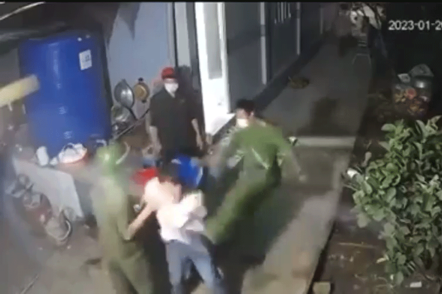 Tạm đình chỉ công tác đại úy công an xã đánh dân ở Châu Thành, Bến Tre