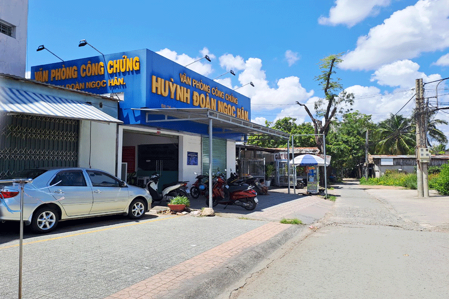 Văn phòng công chứng Huỳnh Đoàn Ngọc Hân. Ảnh: ĐÔNG HÀ